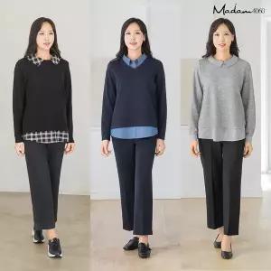 니트 레이어드 블라우스 3종