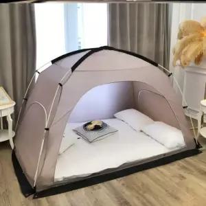 원터치 난방텐트 1인용 실내 방한 텐트 암막 2인용