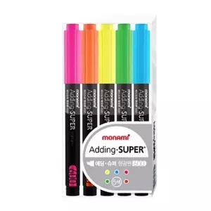 모나미 형광펜 5색 세트 에딩슈퍼 (WFK890W)