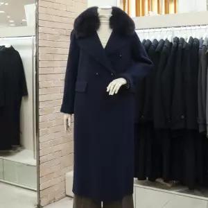 [JJ JIGOTT][JJ지고트]폭스퍼 더블 브레스트 양모 코트 GNCA0CT52_DG