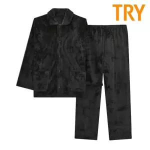 트라이 남성 포근한 밍크 커플 파자마 겨울용 홈웨어 TMJSJ72 상하의세트