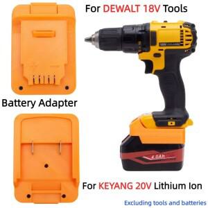 KEYANG 20V 리튬 이온DEWALT 호환 18V 전기 브러시리스 bldc 무선 드릴 도구 용 배터리 호환 어댑터 전용