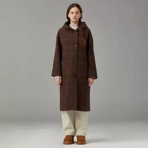 [써스데이아일랜드](대구신세계)후드 체크 롱 코트 T258MCT342W