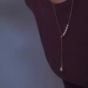 구슬 실버 드롭 줄 기본 데일리 레이어드 뱀줄 체인 롱 목걸이