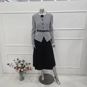 [미니멈]MYDAWO1070MX 하운드체크 투피스형 원피스