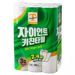 T STANDARD 자이언트 키친타월 100매 x 12롤