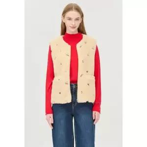 [베네통](대전신세계)웨스턴 자수 덤블 슬리브리스 점퍼 BAJP59561