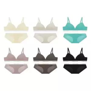 코데즈컴바인 codescombineinnerwear 에어로쿨 트라이앵글 로고 브라렛 팬티세트