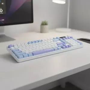 지클릭커 오피스프로 WK50 사일런스 M 무소음 무선 블루투스 RGB LCD 키보드 98키