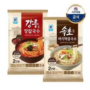 [대림냉장] 대림선 강릉식 장칼국수 434g x 1개 + 속초식 바지락칼국수 406g x 1개