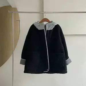 나나 양털 후드 점퍼 긴팔 봄 배색 플리스 데일리 여행 캐주얼 겨울 40대 여자