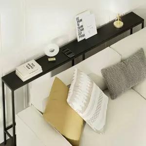 얇은 테이블 창가 공간 책상 탁자 좁은 소파뒤 철제 틈새