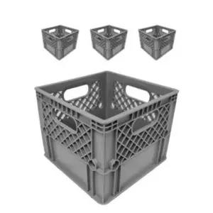 23L 우유상자 회색 연청색 플라스틱바구니 우유바구니