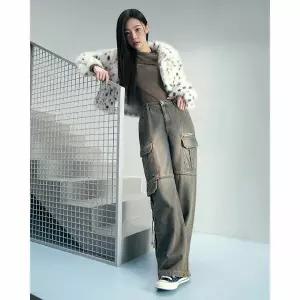 [에고이스트] ER4DP160 맥시핏 카고 데님팬츠 (25년 겨울)