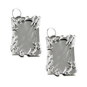 열쇠고리 불규칙 액자 포 드 홀더가 있는 2 전극판 플라스틱 홀더 카드 박스 문구류 및 사무용품용 은도금