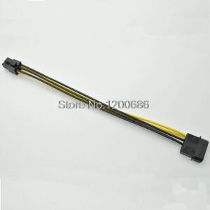 20CM 대형 4PD형 턴 6P 와이어 하네스 aphics 전원 케이블 IDE 스위치 그래픽 코드 4핀 - 6핀