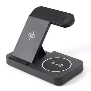 으뜸 폴더블 4IN1 애플용 고속 무선충전기 핸드폰거치대