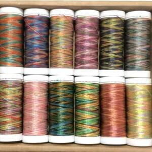 12 색 세트 컬러 염색 폴리 에스터 필라멘트 420D/3 DIY 짠 핸드 로프 쥬얼리 0.5mm 고강도 스레드