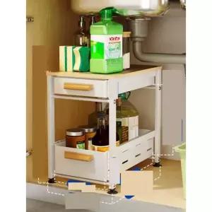 틈새 수납장 바퀴 슬림 홈카페장 부엌 틈새수납장 원목