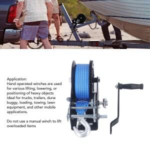3200lbs 소형 핸드 윈치 합금강 강력한 견인력 2방향 래칫 미끄럼 방지 핸들 트레일러 산업용