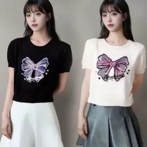 고품질 티셔츠 매력적인 빅사이즈 긴팔티셔츠 루즈핏 반팔 (WFJ467Z)