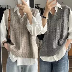 오버핏 여자조끼코디 베스트 여자조끼 루즈핏 정장 (WFJPTVA)