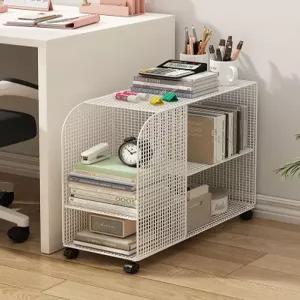 철제 책꽂이 이동식 간이 책상밑 북카트 선반 소형