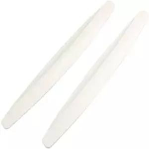 WeFoonLo 팩 2개 유니버설 고무 충돌 방지 자동차 코너 범퍼 가드 보호대 긁힘 스트립 스티커 (흰색)