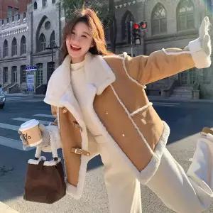 여자 가죽 자켓 겨울 라이크 퍼 일체형 코트 양면 차이나 루프 캐주얼 원픽4