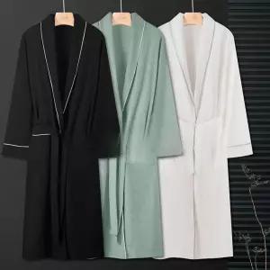 빅사이즈 샤워 가운 후드 실내 커플 순면 잠옷 마사지가운