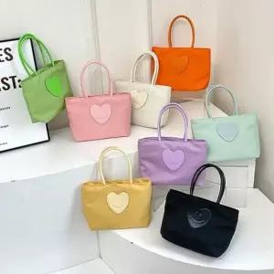 가벼운 미니 토트백 캔버스백 여성 핸드백 손가방 에코백 호보백 파우치 (WFJ5REW)