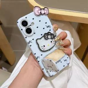 미니소 X 헬로키티 폰 케이스 삼성 호환 갤럭시 A55 A56 S21 S22 S23 S24 S25 울트라 플러스 FE 홀더 미러