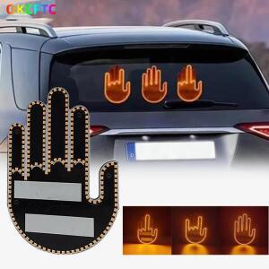 차량용 전등 재밌는 자동차 손가락 라이트, 원격, 로드 레이지 표지판, 가운데 제스처 앰버, 경고, 브레이