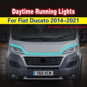 차량용 전등 Fiat Ducato 2014-2021 액세서리 1pcs LED 주간 러닝 라이트 DRL 방수 유연한 자동 장식 분위