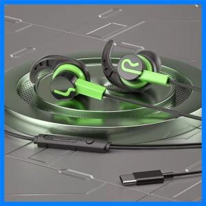 스포츠 게이머 러닝 헤드셋 이어 후크 인이어 타입 C 유선 헤드셋 유선 헤드폰 슈퍼베이스 이어버드 스포츠