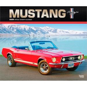 포드 머스탱 공식 | 2026 14 x 24 인치 (행잉) 월간 디럭스 월 캘린더 포일 스탬프 커버 플라스틱 프리 브라운트루트 모터 머슬카