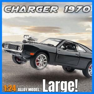 1/24 분노의 질주 7 닷지 차저 R/T 다이캐스트 합금 미니어처 장난감 자동차 모델 후진 사운드 라이트 컬렉