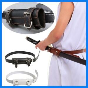 1개 PU 가죽 카타나 벨트 귀멸의 칼날 벨트 래피어 링 스트랩 벨트 검 벨트 허리 칼집 홀더