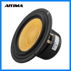 AIYIMA-5.25 인치 오디오 스피커 4 8 Ohm 100W 중저음 스피커 컬럼 우퍼 유리섬유 콘 홈 시어터 책장 DIY