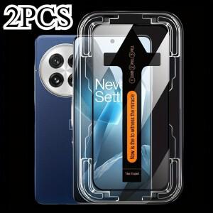 [호환품]OnePlus 13T 13R 12R 11R 10 9 Pro 풀 커버 광택 마감 비산 방지 유리 용 2Pcs HD 화면 보호기 강