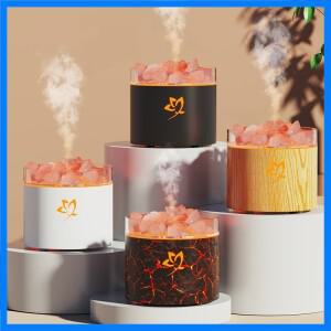 크리스탈 소금 스톤 아로마테라피 기계 다채로운 분위기 램프 분무 가습 사무실 및 침실에 적합