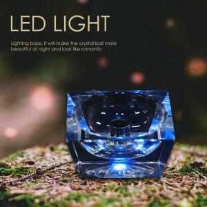 크리스탈 볼 유리 구체 홀더용 LED 조명 디스플레이 베이스 로맨틱 나이트 라이트 장식 스탠드 홈 카페 서