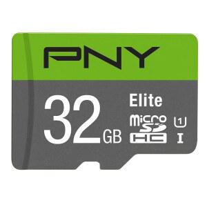 [미국배송] PNY 32GB 엘리트 클래스 10 U1 마이크로SDHC 플래시 메모리 카드 - 읽기 10 U1 풀 HD UHS-I 마이크로 SD(1팩)