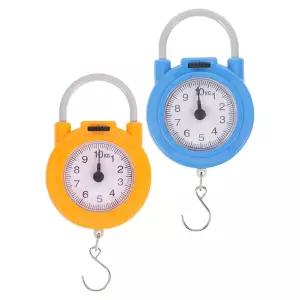 노란색과 파란색 세트의 여행 가방과 소포를 위한 후크 미니 휴대용 디지털 수하물 저울을 갖춘 SOIMISS