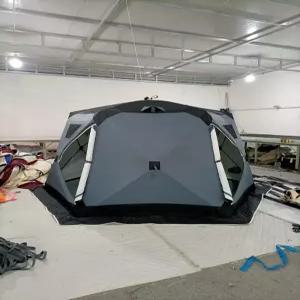 누빔텐트 쉘터 차박용 낚시 빙어 투명창 방한 방수 동계 육각형