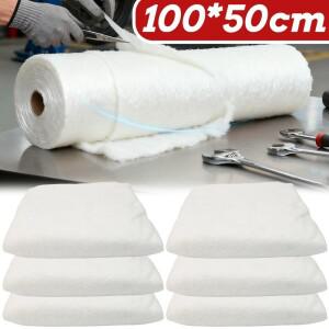 유리 섬유 단열 매트 고온 자동차 엔진 배기 파이프 패킹 코튼 충격 흡수 내열 방패 100x50cm