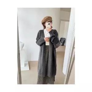 여자 롱 가디건 카디건 이노 빅사이즈 하프 니트 겨울 오버 BE4