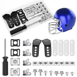 31개 하키 헬멧 수리 키트, 코이텍 축구 헬멧 교체 부품, 바이저 클립 4개, 너트 고무 개스킷 J 클립, 야구용 하드웨어 키트, 소프트볼 헬멧