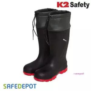 K2 블랙 방수 보온 방한화 안전요딩장화opq698