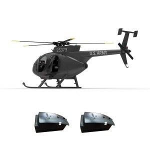 원격 조종 헬리콥터, F119S MD500 리틀 버드 RC 헬리콥터 모델, GPS, 6G/3D 모드, LED 조명, 개방형 조종석을 갖춘 1/16 2 4G 9CH 플라이바리스 군용 항공기